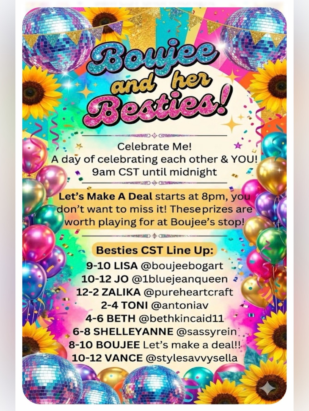 Boujee and Her Besties Live Train Flyer w/@bethkincaid11